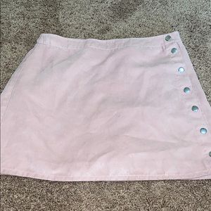 Pink suede skirts
